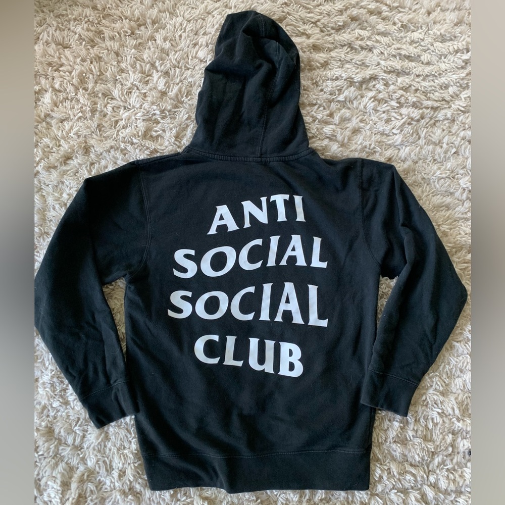 Anti social club hoodie black